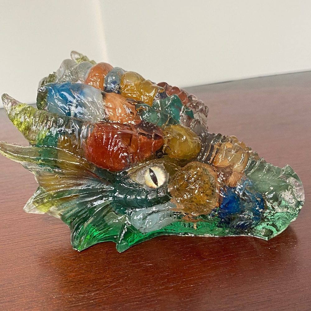 Colorful Dragon Head  - Handmade with Resin